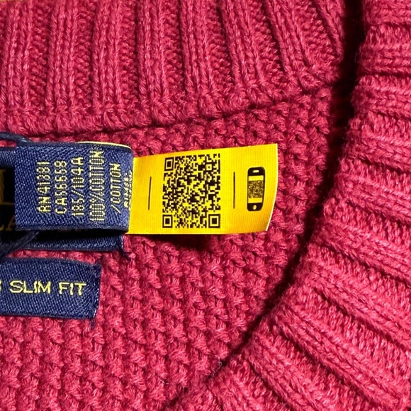 NWT Polo Ralph Lauren Men's Cotton Knit Crewneck Sweater Red Large - Picture 7 of 13